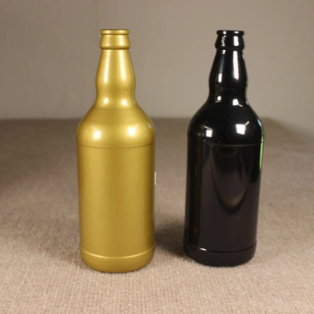 Halloween Apothecary Fake Bottles Set Bat Wing Gold Black 9in. Made of Glass